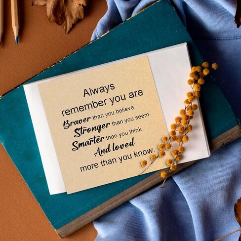 Hxlac Inspirational Bracelets for Women, Encouragement Gifts Stone Bracelet for Women Friends, Motivational Gifts for Women, Always Remember You Are Braver Positive Beaded Stretch Bracelets with Card in Saudi Arabia