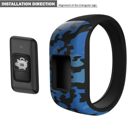iBREK for Garmin Vivofit jr/jr 2/3 Bands, Silicone Stretchy Replacement Watch Bands for Kids Boys Girls Small Large(No Tracker)-Small,3 Pack:Blue&Green&Gray Camo in Saudi Arabia