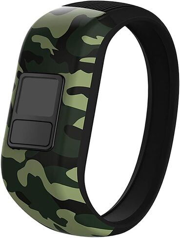 iBREK for Garmin Vivofit jr/jr 2/3 Bands, Silicone Stretchy Replacement Watch Bands for Kids Boys Girls Small Large(No Tracker)-Small,3 Pack:Blue&Green&Gray Camo in Saudi Arabia