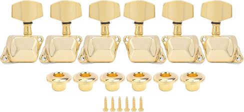 3 Left 3 Right Acoustic Guitar SemiClosed String Tuning Pegs Tuning Keys Machine Heads for Acoustic Guitar(Silver) in Kuwait