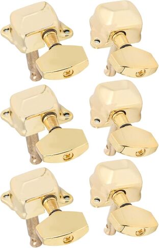 3 Left 3 Right Acoustic Guitar SemiClosed String Tuning Pegs Tuning Keys Machine Heads for Acoustic Guitar(Silver) in Kuwait