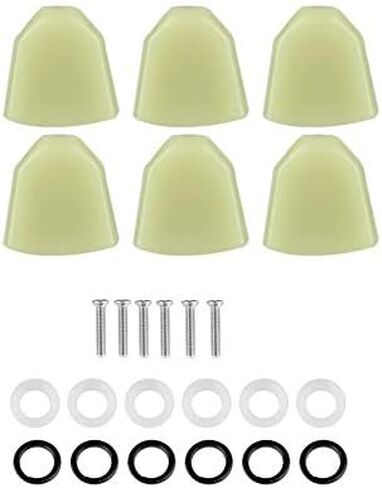 Tuning Peg Button, RiToEasysports 6 PCS/Set Tuning Pegs Machine Heads Acrylic Buttons for Acoustic Electric Guitar(Green) Kluson Tuner Buttons in Saudi Arabia