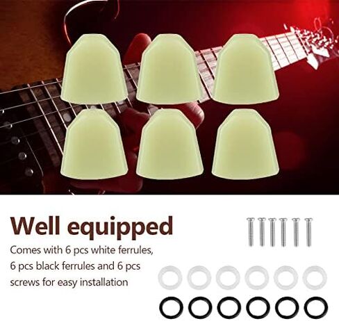Tuning Peg Button, RiToEasysports 6 PCS/Set Tuning Pegs Machine Heads Acrylic Buttons for Acoustic Electric Guitar(Green) Kluson Tuner Buttons in Saudi Arabia