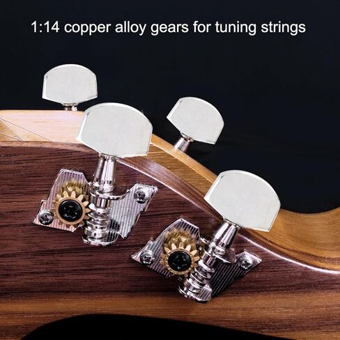 Guitar String Tuning Peg, 4pcs 2L2R Guitar Machine Heads Knobs Tuners Tuning Keys for Classical Style Ukulele Guitar DIY Parts in Saudi Arabia