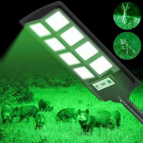 VowelsOne Hog Lights for Night Hunting,Powered Feeder Light(Green)12000LM Solar Lights for Hunting Hogs, Coyote, Varmint, Deer, Motion Activated Feeder in Saudi Arabia