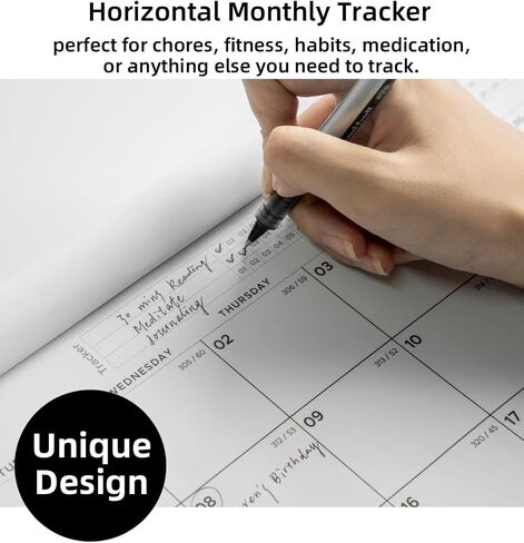 Month Calendar 2024 - Wall / Desk Calendar, 12-Months, JANUARY 2024 - DECEMBER 2024, 12’’ x 17’’, Large Blocks with Julian Dates for Daily Schedule Planner, Perfect for Planning and Organizing Your in Saudi Arabia
