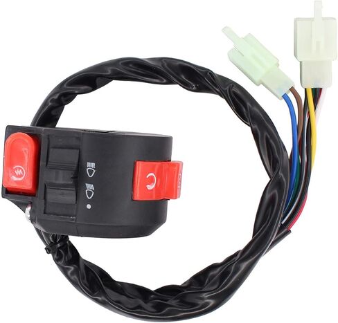 XtremeAmazing Left Starter Switch Assembly with 4 Wires Ignition Key Switch for Chinese ATVs Dirt Bikes Go Karts Scooters Quad 4 Wheeler Pit Bike 50cc 70cc 90cc 110cc 150cc 200cc 250cc in Saudi Arabia