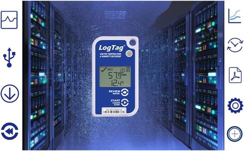 LogTag UHADO-16 LogTag UHADO-16، مسجل بيانات متعدد الاستخدامات، درجة الحرارة والرطوبة، 16000 قراءة، مع شاشة عرض، مع خدمة معايرة USB + نقطتين وشهادة NIST in Kuwait