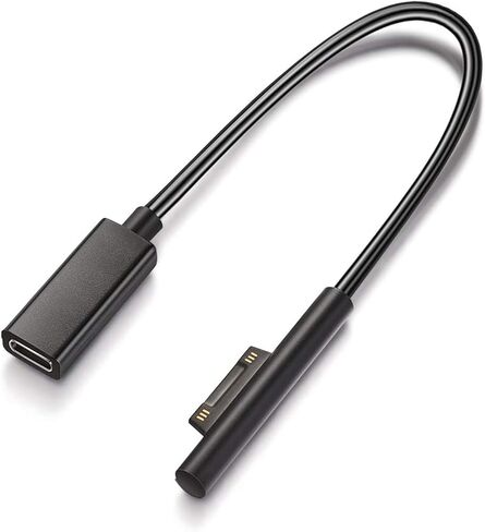 Sisyphy Surface to USB C Charging Cable (Female USB-C, 20 cm), Compatible with Microsoft Surface Pro 7/6/5/4/3 Go3/2/1 Laptop4/3/2/1, Requires 45W 15V/3A USB-C Charger in Saudi Arabia