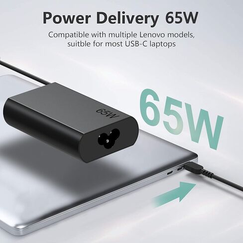 جديد 65 واط USB C شاحن الكمبيوتر المحمول لينوفو ثينك باد اليوغا Chromebook IdeaPad شاحن شحن سريع نوع C محول التيار المتردد سلك الطاقة العرض in Kuwait