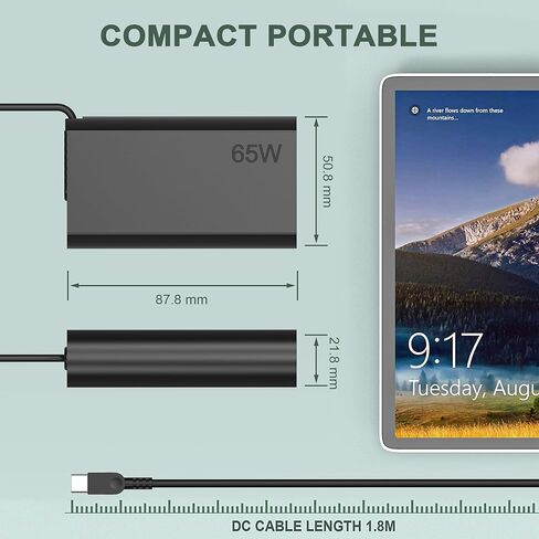 جديد 65 واط USB C شاحن الكمبيوتر المحمول لينوفو ثينك باد اليوغا Chromebook IdeaPad شاحن شحن سريع نوع C محول التيار المتردد سلك الطاقة العرض in Kuwait