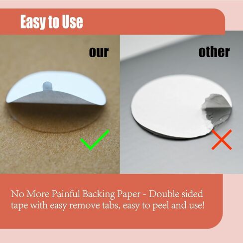 Breliter Pre-Cut Double Sided Tape for Wall - 74Pcs Clear Sticky Tape for Picture Hanging Mounting Tape, Easy to use and Removable Tape for Home Decoration, Birthday Party, Christmas and Crafts in Saudi Arabia
