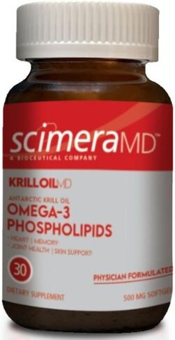 ScimeraMD® KrillOilMD زيت الكريل القطبي الجنوبي أوميغا 3 DHA EPA مكمل مع أستازانتين لدعم القلب والدماغ والمفاصل، 30 قيراط in Kuwait