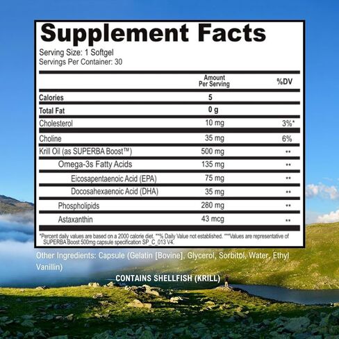 ScimeraMD® KrillOilMD زيت الكريل القطبي الجنوبي أوميغا 3 DHA EPA مكمل مع أستازانتين لدعم القلب والدماغ والمفاصل، 30 قيراط in Kuwait