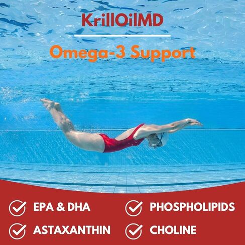 ScimeraMD® KrillOilMD زيت الكريل القطبي الجنوبي أوميغا 3 DHA EPA مكمل مع أستازانتين لدعم القلب والدماغ والمفاصل، 30 قيراط in Kuwait