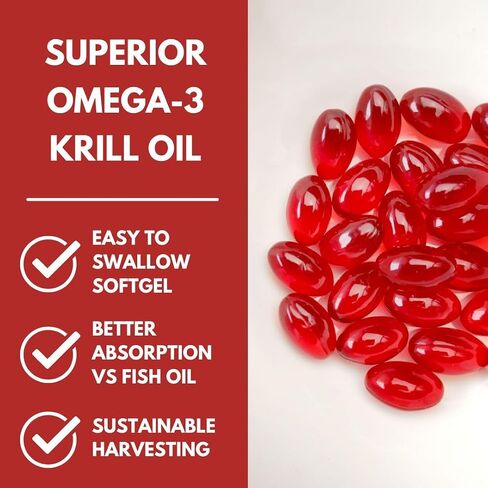 ScimeraMD® KrillOilMD زيت الكريل القطبي الجنوبي أوميغا 3 DHA EPA مكمل مع أستازانتين لدعم القلب والدماغ والمفاصل، 30 قيراط in Kuwait