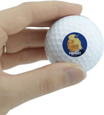 GRAPHICS & MORE Huge! Donald Trump Caricature with Wind Blowing Hair Funny Novelty Golf Balls 3 Pack in Saudi Arabia