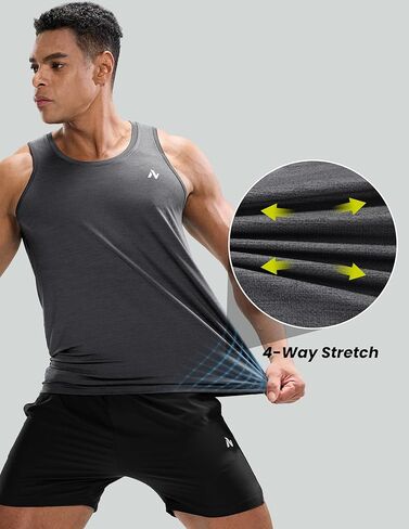قمصان Nepest الرجالية بدون أكمام للتمرين والجري بدون أكمام، قمصان رياضية مناسبة للصالة الرياضية والسباحة والشاطئ وكمال الأجسام in Kuwait