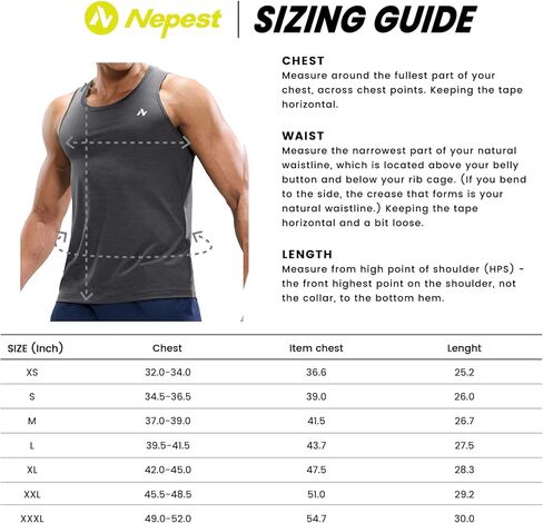 قمصان Nepest الرجالية بدون أكمام للتمرين والجري بدون أكمام، قمصان رياضية مناسبة للصالة الرياضية والسباحة والشاطئ وكمال الأجسام in Kuwait