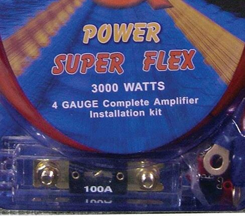 مجموعة تركيب أسلاك مكبر الصوت الكامل QPower Super Flex 4 قياس 3000 وات لتطبيقات نظام الصوت ستيريو السيارة (4 عبوات) in Kuwait