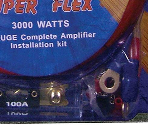 مجموعة تركيب أسلاك مكبر الصوت الكامل QPower Super Flex 4 قياس 3000 وات لتطبيقات نظام الصوت ستيريو السيارة (4 عبوات) in Kuwait