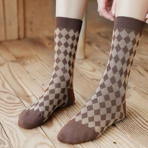 Kelabia 5 أزواج جوارب قطنية عتيقة جوارب نسائية لطيفة للخريف جوارب طويلة جمالية جوارب الكاحل Preppy للنساء in Kuwait