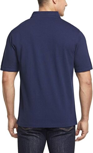 ATHLIO 2 Pack Men's Short Sleeve Polo Shirts, Classic fit Quick Dry Tech Golf Shirts, Dri Flex Performance Solid Top Shirts in Kuwait