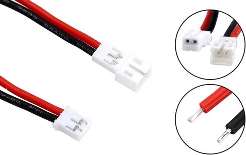 INJORA 10 Pairs Tiny Whoop JST-PH 2.0 Male and Female Connectors, Mini Micro JST 2.0 PH 2-Pin Connector Plug with 80mm 22AWG Silicone Wire, for RC Battery JJRC H36 H67 Blade Inductrix E010 E013 in Saudi Arabia
