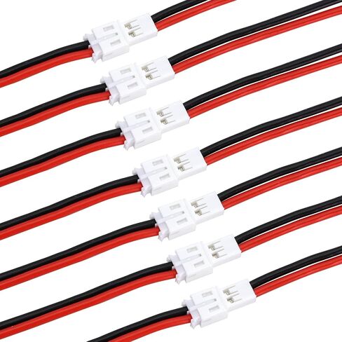 INJORA 10 Pairs Tiny Whoop JST-PH 2.0 Male and Female Connectors, Mini Micro JST 2.0 PH 2-Pin Connector Plug with 80mm 22AWG Silicone Wire, for RC Battery JJRC H36 H67 Blade Inductrix E010 E013 in Saudi Arabia