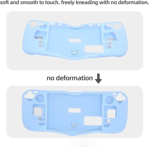 Steam Deck Protective Cover, Silicone Cover Case Compatible with Steam Deck with Anti Slip Pattern Heat Dissipation and Lanyard,Multiple Colors Protective Cover (Blue) in Saudi Arabia