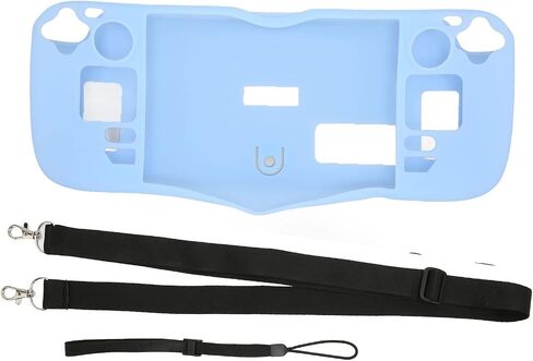 Steam Deck Protective Cover, Silicone Cover Case Compatible with Steam Deck with Anti Slip Pattern Heat Dissipation and Lanyard,Multiple Colors Protective Cover (Blue) in Saudi Arabia