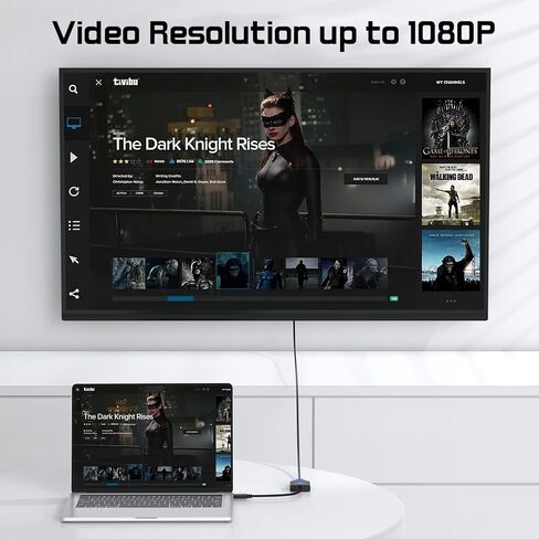 محول HDMI إلى VGA 2 حزمة، محول HDMI إلى VGA كابل ذكر إلى أنثى 1080P لسطح المكتب والكمبيوتر المحمول والكمبيوتر الشخصي والشاشة وجهاز العرض وHDTV وChromebook وRaspberry Pi وRoku وXbox والمزيد in Kuwait