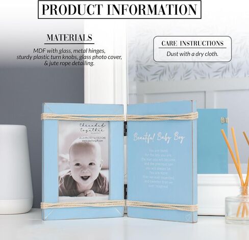 Pavilion - Baby Boy - 4" x 6" Vertical Picture Photo Frame Baby Shower Sprinkle Gift Memories Nursery Decor Present in Saudi Arabia
