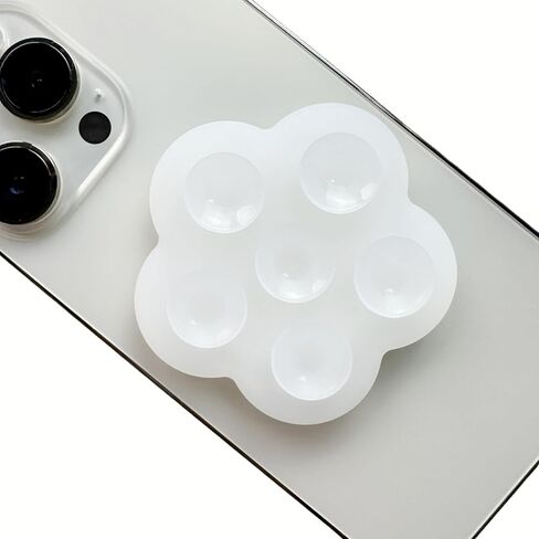Grippopso Suction Phone Case Mount, Silicone Suction Cup Collapsible Phone Grip Holder Stand, Hands-Free Cell Phone Accessory Holder for Selfies and Videos Creator (Matt Clear) in Saudi Arabia