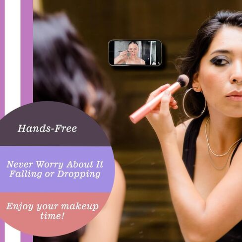 Grippopso Suction Phone Case Mount, Silicone Suction Cup Collapsible Phone Grip Holder Stand, Hands-Free Cell Phone Accessory Holder for Selfies and Videos Creator (Matt Clear) in Saudi Arabia