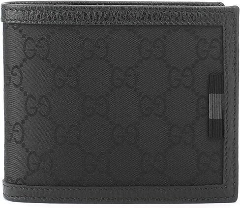 Gucci GG Original Canvas With Grained Leather Trim Bifold Wallet, Black in Saudi Arabia