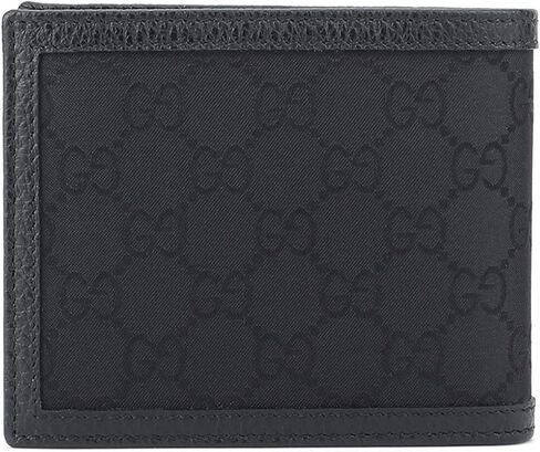 Gucci GG Original Canvas With Grained Leather Trim Bifold Wallet, Black in Saudi Arabia