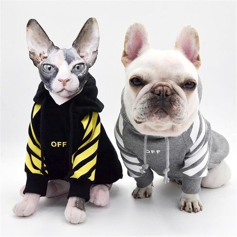 Dog Hoodies Puppy Fleece Sweatshirt Soft Warm Sweater Winter Clothes for XXS-XXL Small Medium Large Dogs Cats (Medium,Gray) in Saudi Arabia