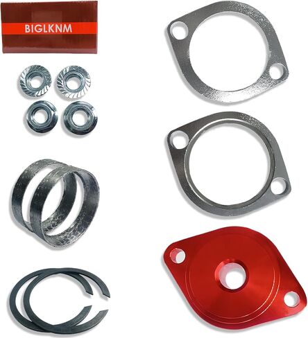 Gasket & Chrome Flange with Nuts & Washers Kit Compatible for Harley-Davidson Big Twin Sportster 883 1200 XL883 XL1200 48 72 1984-2022 in Saudi Arabia