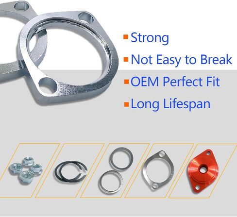 Gasket & Chrome Flange with Nuts & Washers Kit Compatible for Harley-Davidson Big Twin Sportster 883 1200 XL883 XL1200 48 72 1984-2022 in Saudi Arabia