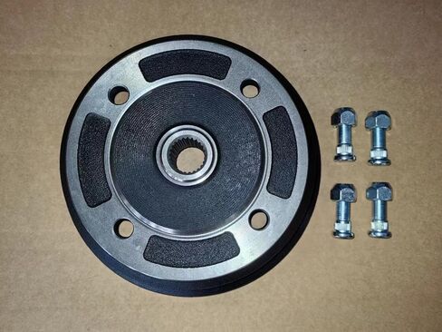 WANTONE RACING أسطوانة فرامل المحور الأمامي الأيسر أو الأيمن # 41038-0034 مع مسامير العجلات 92150-1366 بديلة لـ Kawasaki Mule 3000، 3010، 4000 و4010 UTVs باللون الأسود in Kuwait