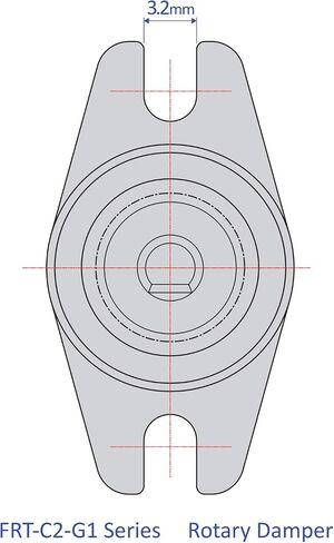 Bansbach Easylift FRT-C2-201G1 Rotary Dampers/Standard, 27.5 mm x 15 mm x 14 mm in Saudi Arabia