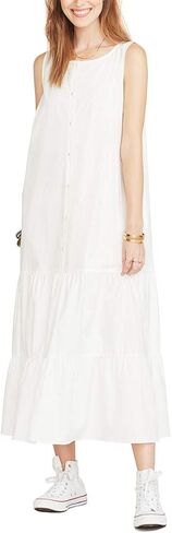 مجموعة هاتش | فستان للحوامل متوسط ​​الطول، من القطن خفيف الوزن مع الإيلاستين، لجميع المناسبات | فستان إلينور باللون الأبيض in Kuwait