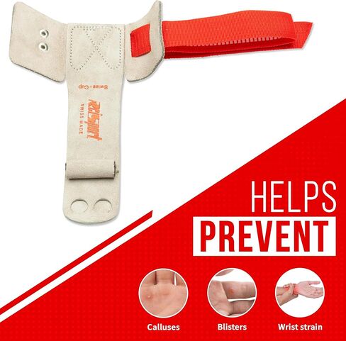 Reisport Men's Ring Gymnastics Grips - Durable Leather Hand Grips for Gymnastics Rings Men & Boys - Gymnastics Equipment & Accessories for Advanced Gymnasts in Saudi Arabia