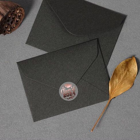 100 Transparent Gold Foil Graduation Stickers for College High School Class of 2024 Ideal for Envelope Seals Invitation Decorations Graduate Party Favor Labels Real Foil 1.6" (Class, Gold Foil) in Saudi Arabia