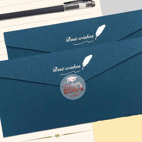 100 Transparent Gold Foil Graduation Stickers for College High School Class of 2024 Ideal for Envelope Seals Invitation Decorations Graduate Party Favor Labels Real Foil 1.6" (Class, Gold Foil) in Saudi Arabia