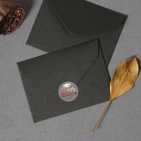 100 Transparent Gold Foil Graduation Stickers for College High School Class of 2024 Ideal for Envelope Seals Invitation Decorations Graduate Party Favor Labels Real Foil 1.6" (Class, Gold Foil) in Saudi Arabia