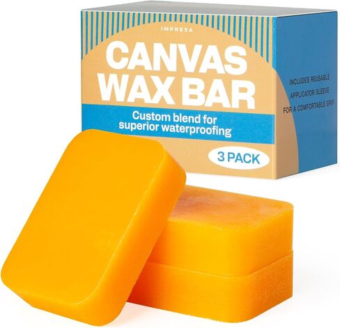 [3 Pack] Canvas Wax Waterproofing Bars to Preserve & Protect Your Gear - Natural Fabric Wax for Fabric Waterproofing Jackets, Hats, Bags & More - 2.5oz Canvas Waterproofing Wax Bar with Applicator in Saudi Arabia