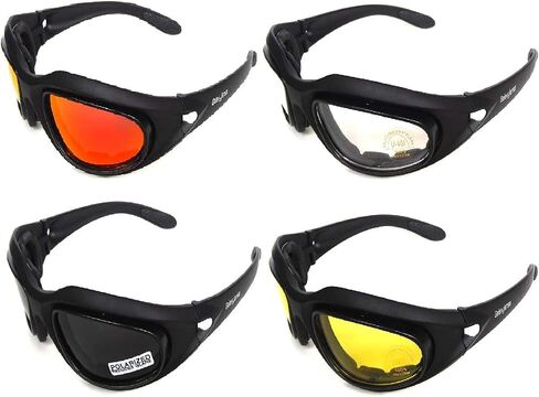 نظارات GALAXYLENSE Air Soft Shooting للصيد - نظارات شمسية رياضية للبيسبول عالية المقاومة للصدمات - نظارات للدراجات النارية - حماية من الأشعة فوق البنفسجية - نظارات عسكرية للرجال - عدسات بولي كربونات - in Kuwait