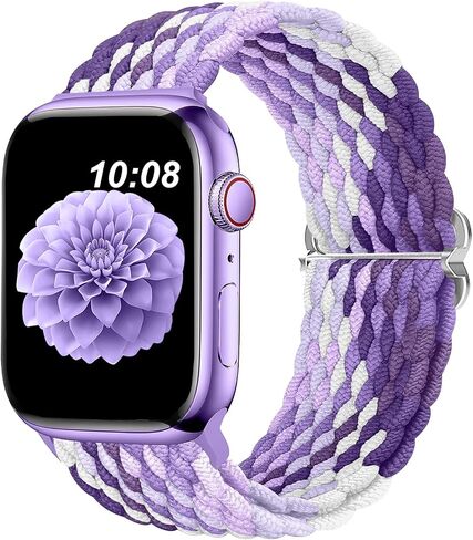 DOBSTFY متوافق مع سوار ساعة Apple 40 مم 38 مم 41 مم 42 مم 44 مم 45 مم 49 مم للنساء والرجال، حزام ساعة Apple مضفر قابل للتمدد لسلسلة iWatch 9 8 7 6 5 4 3 2 1 SE Ultra/Ultra 2 in Kuwait